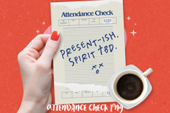 Funny Attendance Check PNG BUNDLE, Sublimation PNG. Product Image 5