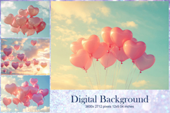 Heart Valentines Background Love Wallpaper Bokeh Backdrop2 Product Image 1