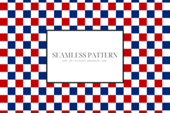 Patriotic Seamless Pattern USA Checkered Background 4th July Product Image 1