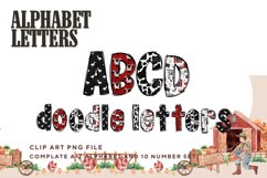 Cowboy Western Doodle Alphabet Letters Hand Drawn Clip Art Product Image 1