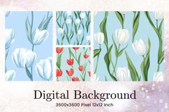 Flower Pattern Background Wallpaper Digital Paper024 Product Image 1