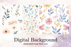 Flower Pattern Background Wallpaper Digital Paper013 Product Image 1