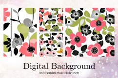 Flower Pattern Background Wallpaper Digital Paper015 Product Image 1