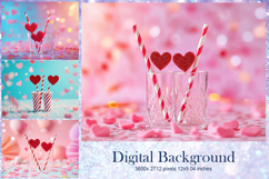Heart Valentines Background Love Wallpaper Bokeh Backdrop79 Product Image 1