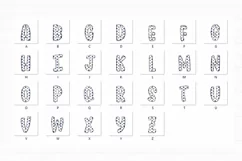 American Football Doodle Alphabet Sport Letters Hand Drawn Product Image 4