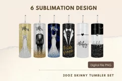 20oz Valentine Wedding Tumbler Bride Groom Mr. and Mrs.2 Product Image 1