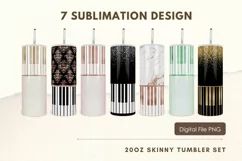 20oz Piano Tumbler Music Glitter Sublimation Product Image 1