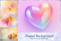 Heart Valentines Background Love Wallpaper Bokeh Backdrop39 Product Image 1