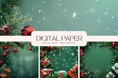 Christmas Background Winter Wallpaper Snow Backdrop_52 Product Image 1