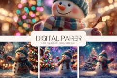 Snowman Background Christmas Winter Snow Wallpaper_2 Product Image 1