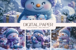 Snowman Background Christmas Winter Snow Wallpaper_9 Product Image 1