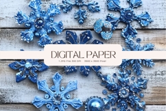 Snowflake Bokeh Sparkle Christmas Background Backdrop_34 Product Image 1