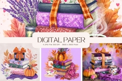 Fall Autumn Background Wallpaper Pattern Cozy Digital Paper Product Image 1