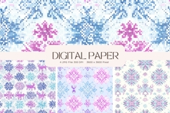 Snowflake Bokeh Sparkle Christmas Background Backdrop_3 Product Image 1