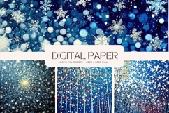 Snowflake Bokeh Sparkle Christmas Background Backdrop_49 Product Image 1