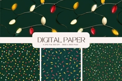 Christmas Light String Background Seamless Pattern Gift Wrap Product Image 1
