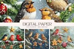 Christmas Background Winter Wallpaper Snow Backdrop_59 Product Image 1