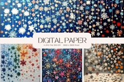 Snowflake Bokeh Sparkle Christmas Background Backdrop_50 Product Image 1