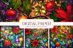 Christmas Background Winter Wallpaper Snow Backdrop_22 Product Image 1