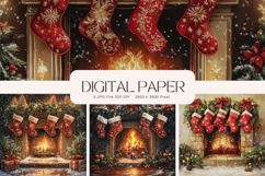 Christmas Background Winter Wallpaper Snow Backdrop_47 Product Image 1