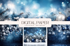 Christmas Background Winter Wallpaper Snow Backdrop_51 Product Image 1