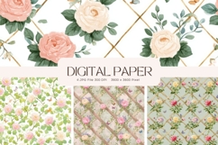 Cottagecore Flower Background Vintage Wallpaper Pattern_5 Product Image 1