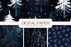 Christmas Tree Background Forest Pine Tree Winter Wallpaper Product Image 1