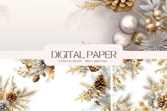 Christmas Background Winter Wallpaper Snow Backdrop_26 Product Image 1