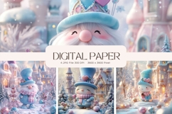 Snowman Background Christmas Winter Snow Wallpaper_8 Product Image 1