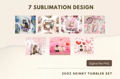Owl Tumbler Pink Flower Watercolor Sublimation Lover Tumbler Product Image 2