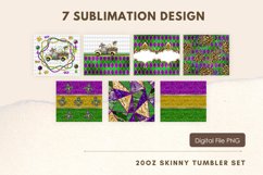 20oz Mardi Gras Truck Glitter Tumbler Sublimation SetB Product Image 2