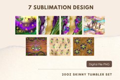 20oz Mardi Gras Feather Mask Glitter Tumbler SublimationC Product Image 2