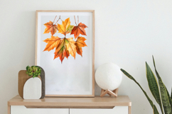 Watercolor AutumLeaves Clipart, PNG File Product Image 2