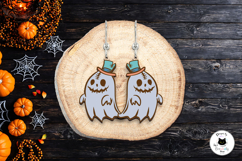 Spooky Season Halloween Earrings | Ghost Earrings SVG Product Image 5
