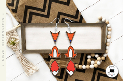 Fox Earrings Laser Cut SVG | Dangling Animal Earrings Product Image 2