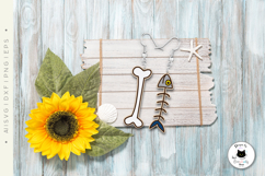 Fish Bone Laser Cut Earrings | Halloween Earrings SVG Product Image 2