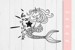 Be A Mermacorn Quote, Unicorn Quote SVG, Mermaid Quote SVG Product Image 1