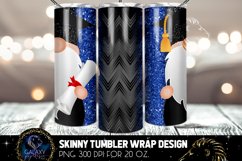 Gnome Blue Senior 2022 Glitter Tumbler Sublimation Design Product Image 2