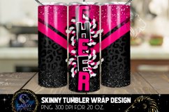 Cheer Tumbler Sublimation, Tumbler Design PNG - Pink Product Image 1