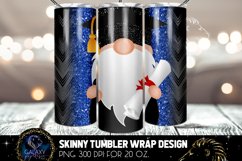Gnome Blue Senior 2022 Glitter Tumbler Sublimation Design Product Image 1