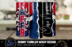 Add Name Cheer Tumbler Sublimation Design, Red Blue Tumbler Product Image 2