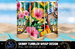 Beach Vibes Tumbler Sublimation, Groovy Beach Tumbler Design Product Image 2