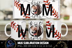 Best Mom Ever Mug | Baseball Mom Mug Sublimation Product Image 1