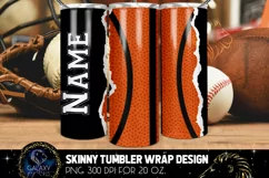 Add Text Basketball Ball Tumbler Sublimation Design PNG Product Image 3