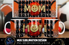 Basketball Mom Mug | Groovy Basketball Mom Mug Sublimation Product Image 1