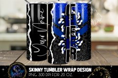 Blue Add Name Cheer Tumbler Sublimation, Tumbler Design PNG Product Image 1