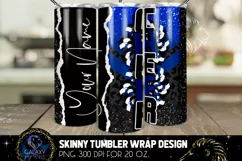 Blue Add Name Cheer Tumbler Sublimation, Tumbler Design PNG Product Image 1