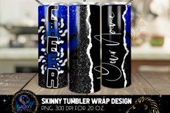 Blue Add Name Cheer Tumbler Sublimation, Tumbler Design PNG Product Image 2
