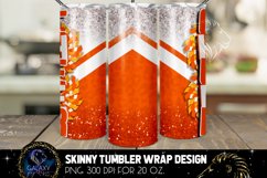 Cheer Tumbler Sublimation, Orange White Cheer Tumbler Product Image 2