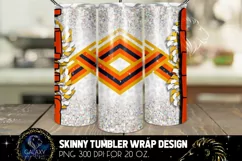 Cheer Tumbler Sublimation, White Orange Blue Cheer Tumbler Product Image 2